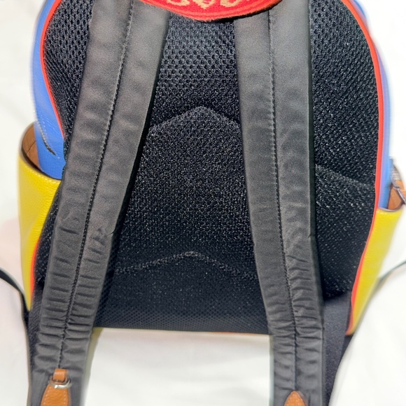 Coach Court Backpack In Colorblock CJ597 Chalk Multi - Picture 6 of 11
